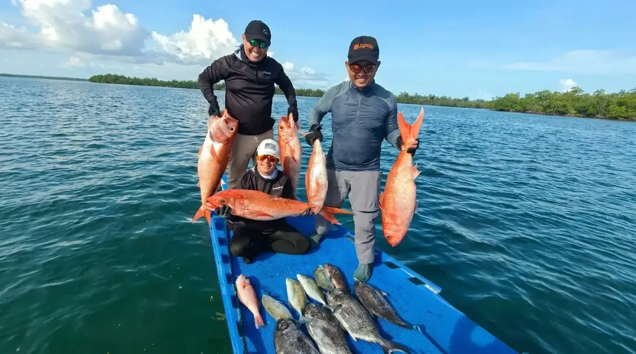 Jigging session on open water